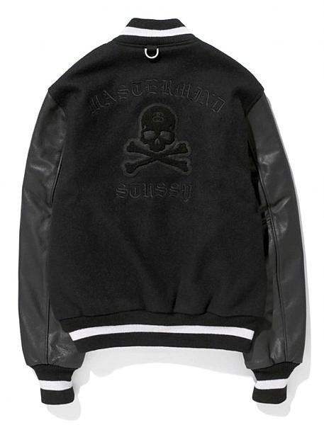 STUSSY x Mastermind JAPAN Skull Varsity Jacket MMJ 正牛皮袖棒球