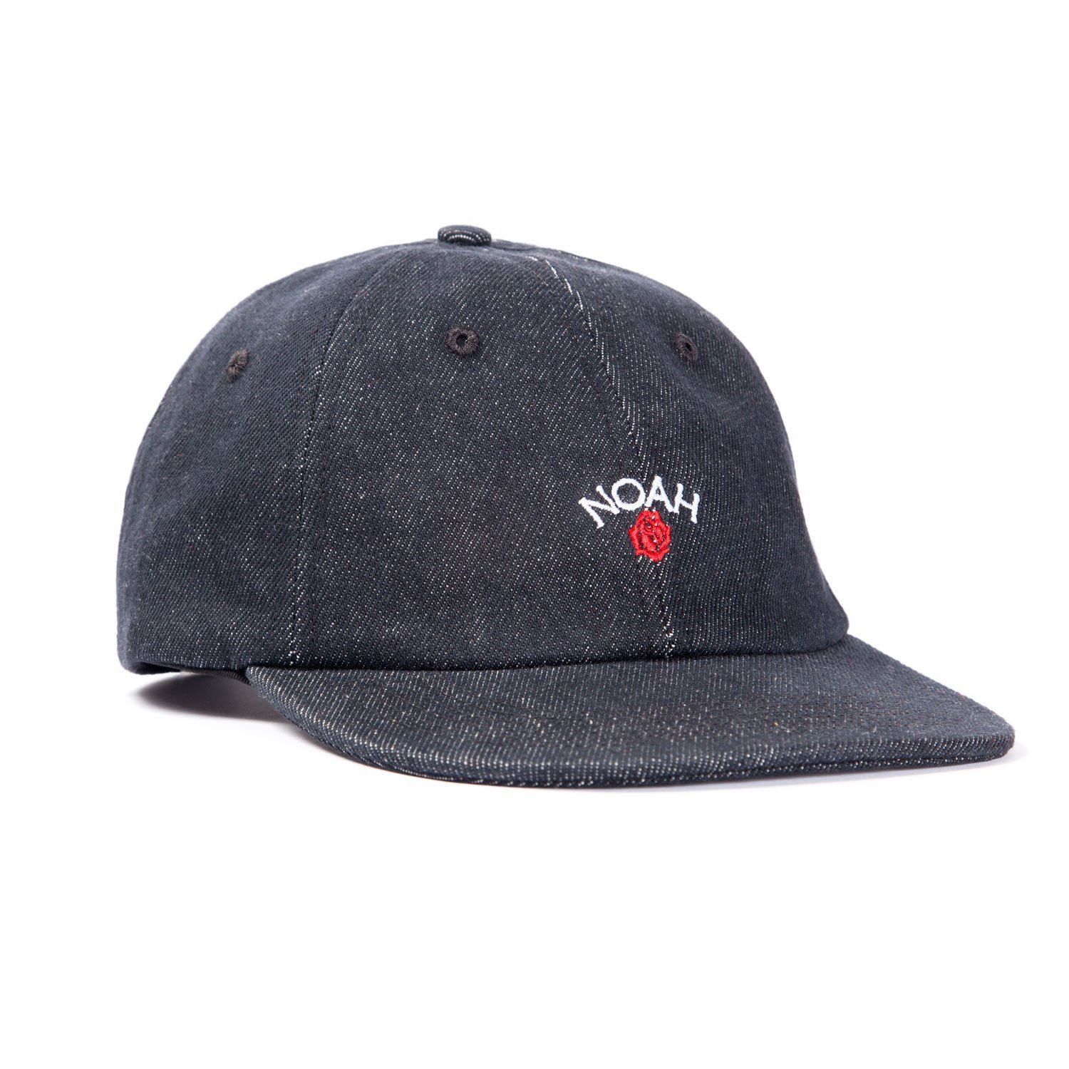 美國製NOAH NYC NY Rose Denim 6-Panel 刺繡玫瑰丹寧6片帽黑色現貨