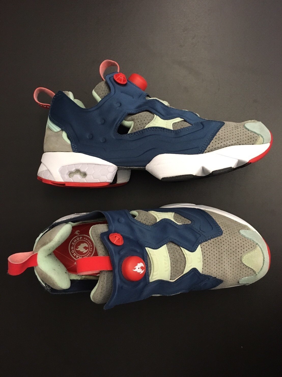 二手美品Reebok Pump Fury x HANON 火焰超限量Us9.5 27.5cm NMD 參考