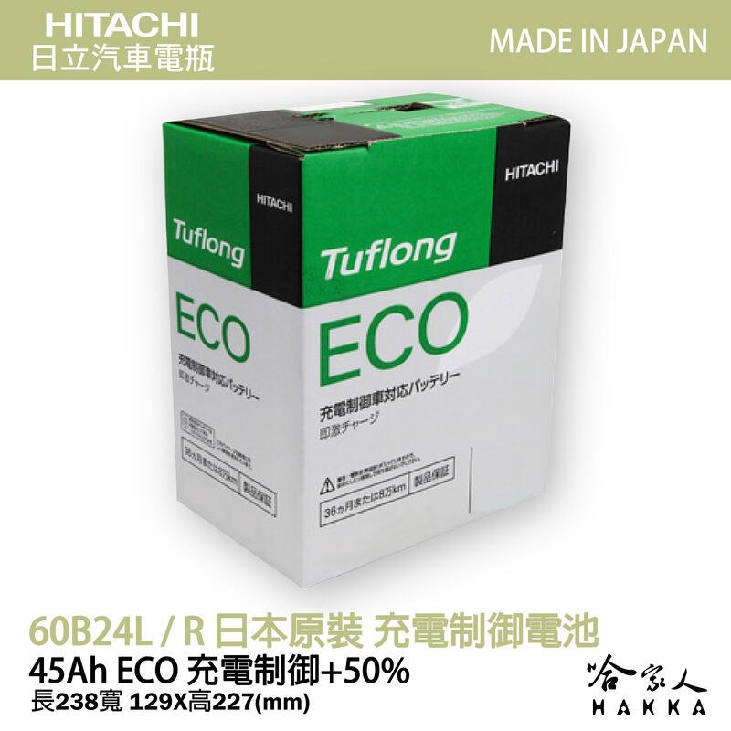 【 HITACHI 】60B24L 日本原裝 專用汽車電池 46B24L 55B24L 免運 EFB 免加水電瓶 哈家人