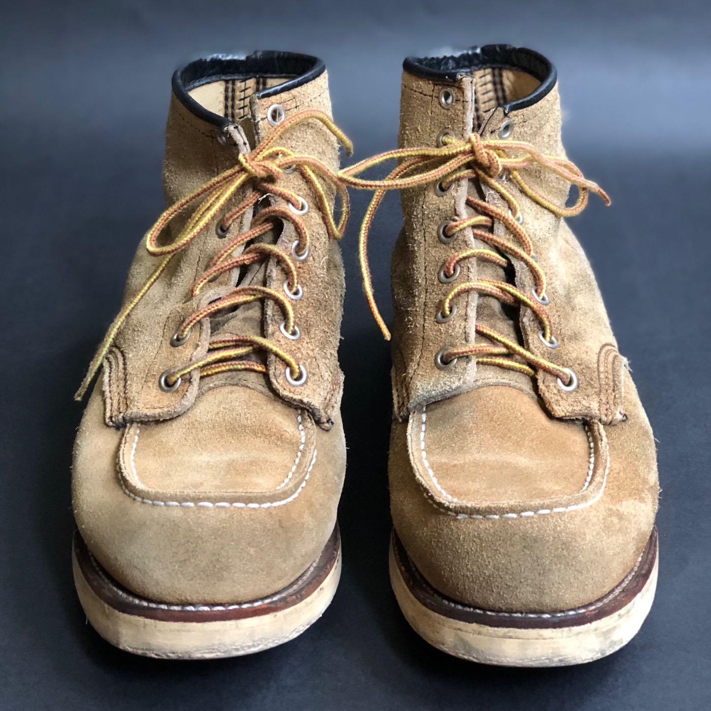 保證真品美國製絕版四角獵犬標RED WING 8173 WORK BOOTS 經典淺沙色麂