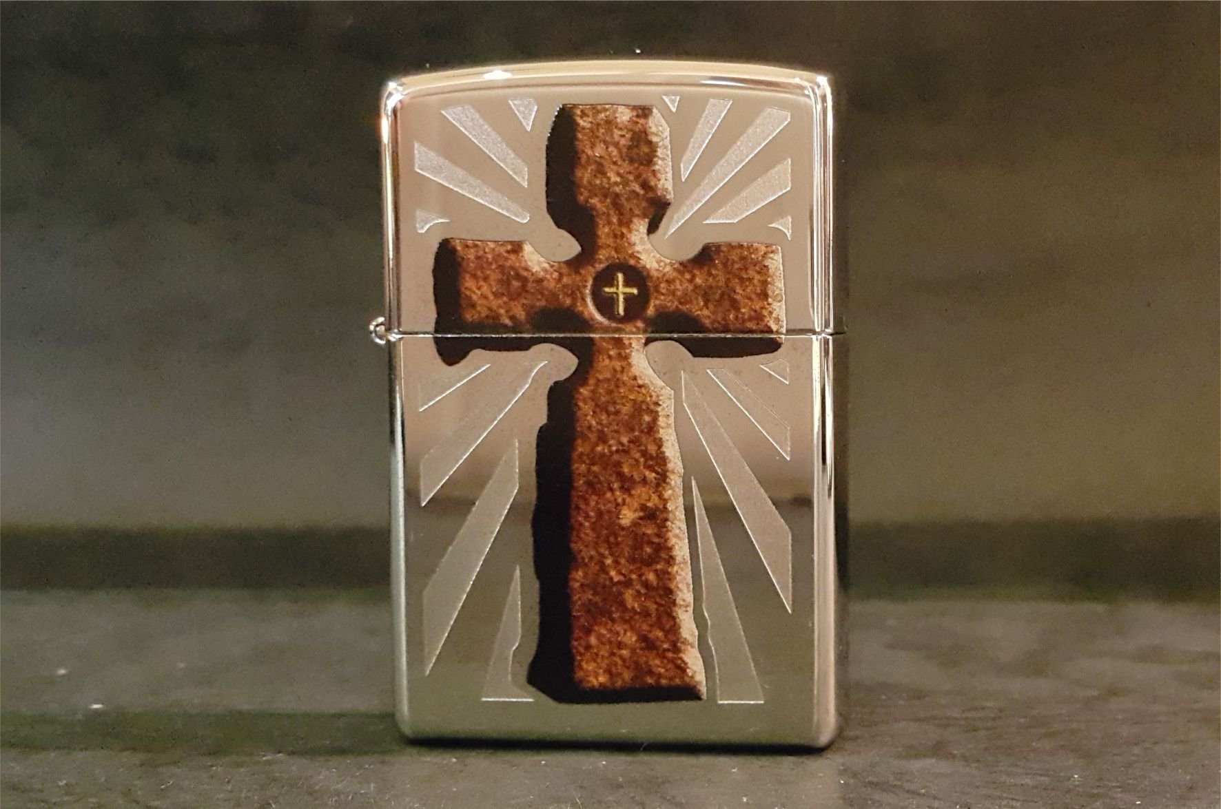 One 1 美系 Zippo Cross 十字光芒四射 鏡面高拋光 雷射 彩印 編號 1 Yahoo奇摩拍賣