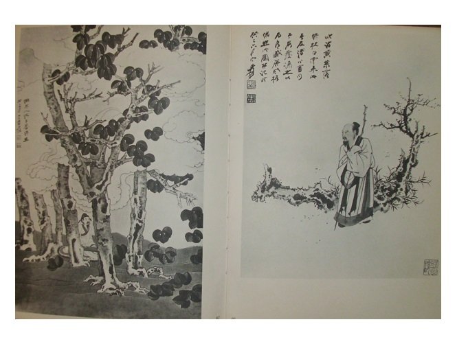 黃藍二手書畫冊】《張大千畫集》香港東方學會│張大千高嶺梅編│有註記