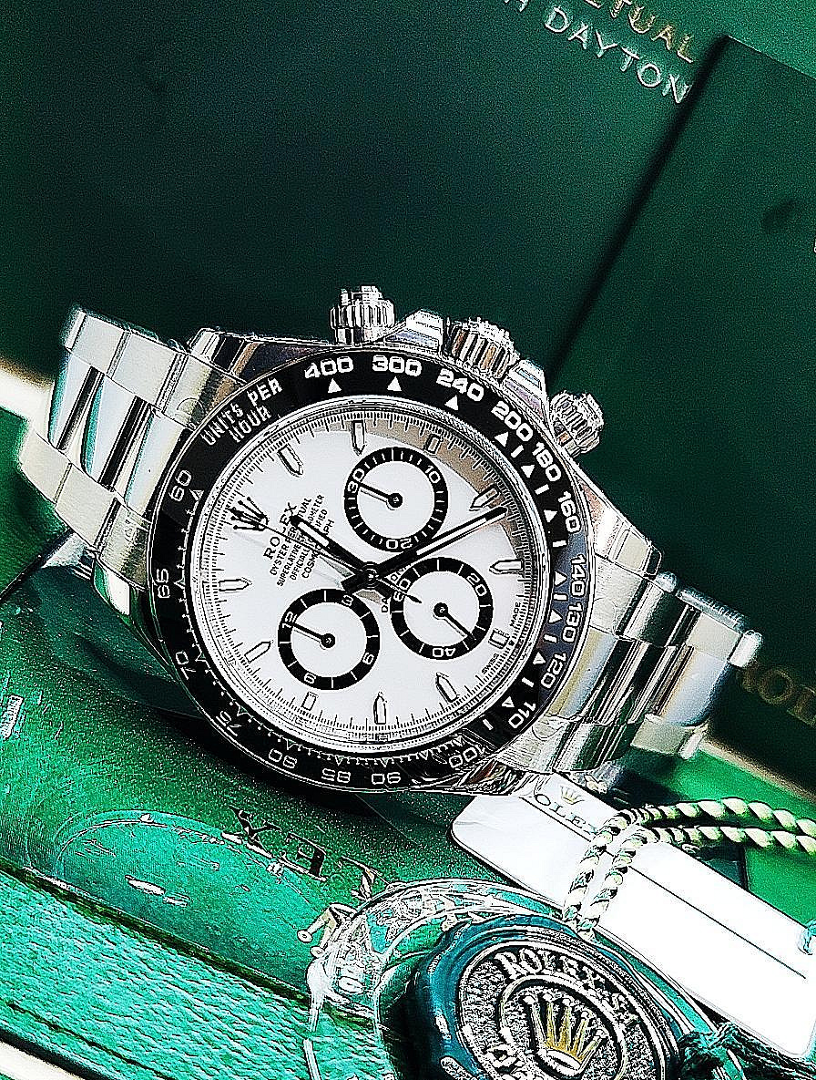 【現貨】Rolex126500 🐼唯美白面Daytona✨️新款新機芯 ️新款白迪 白熊貓🐼✨ Daytona 男女通殺款 ✨❤ 全新品特惠價免百萬‼️