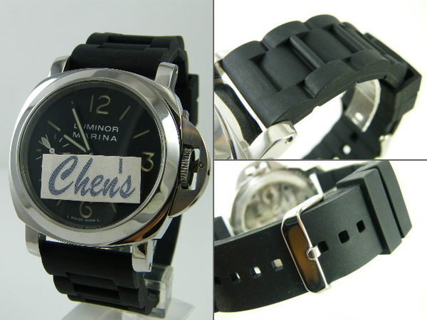 【錶帶家】『嚴選』代用Panerai錶帶 沛納海 BALL ORIS 進口高級三版鋼帶款矽膠錶帶(有22mm24mm)