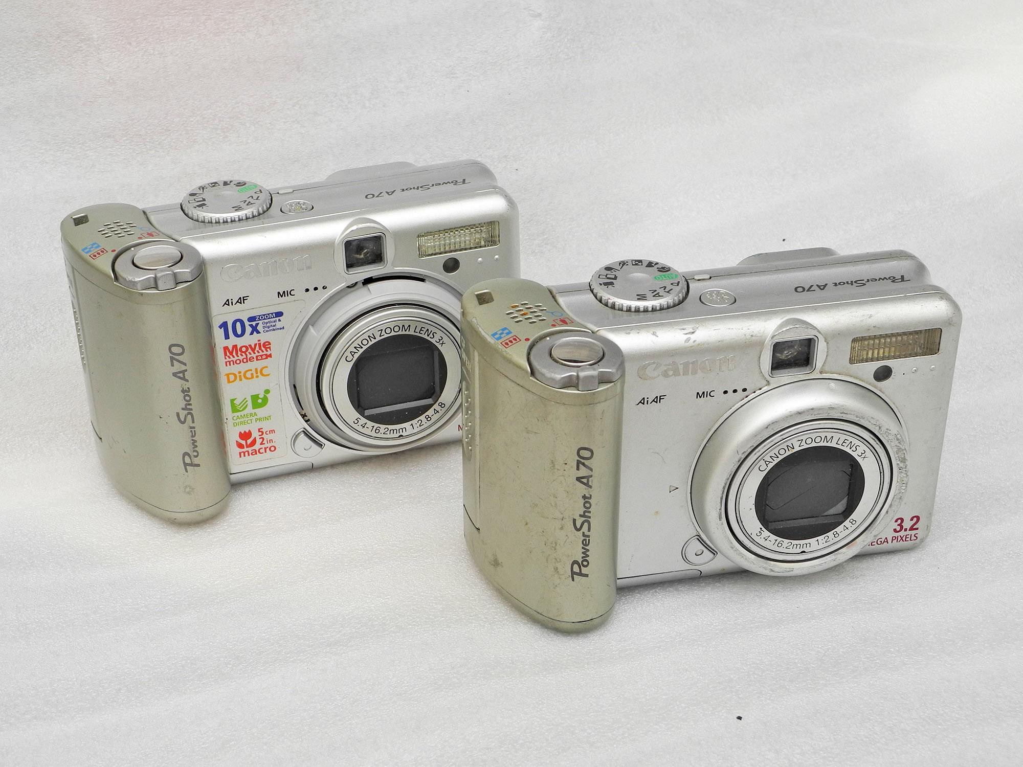 【尼人免運】【故障品】Canon PowerShot A70 數位相機 零件機2台合售 (狀況如內文說明)