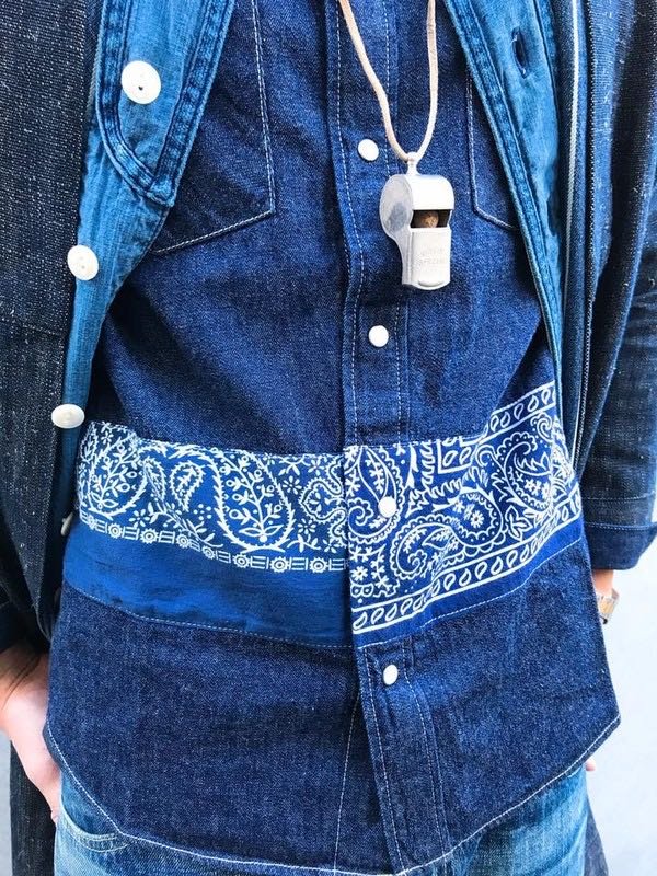 Visvim Bandana Border Shirt One Wash | Yahoo奇摩拍賣