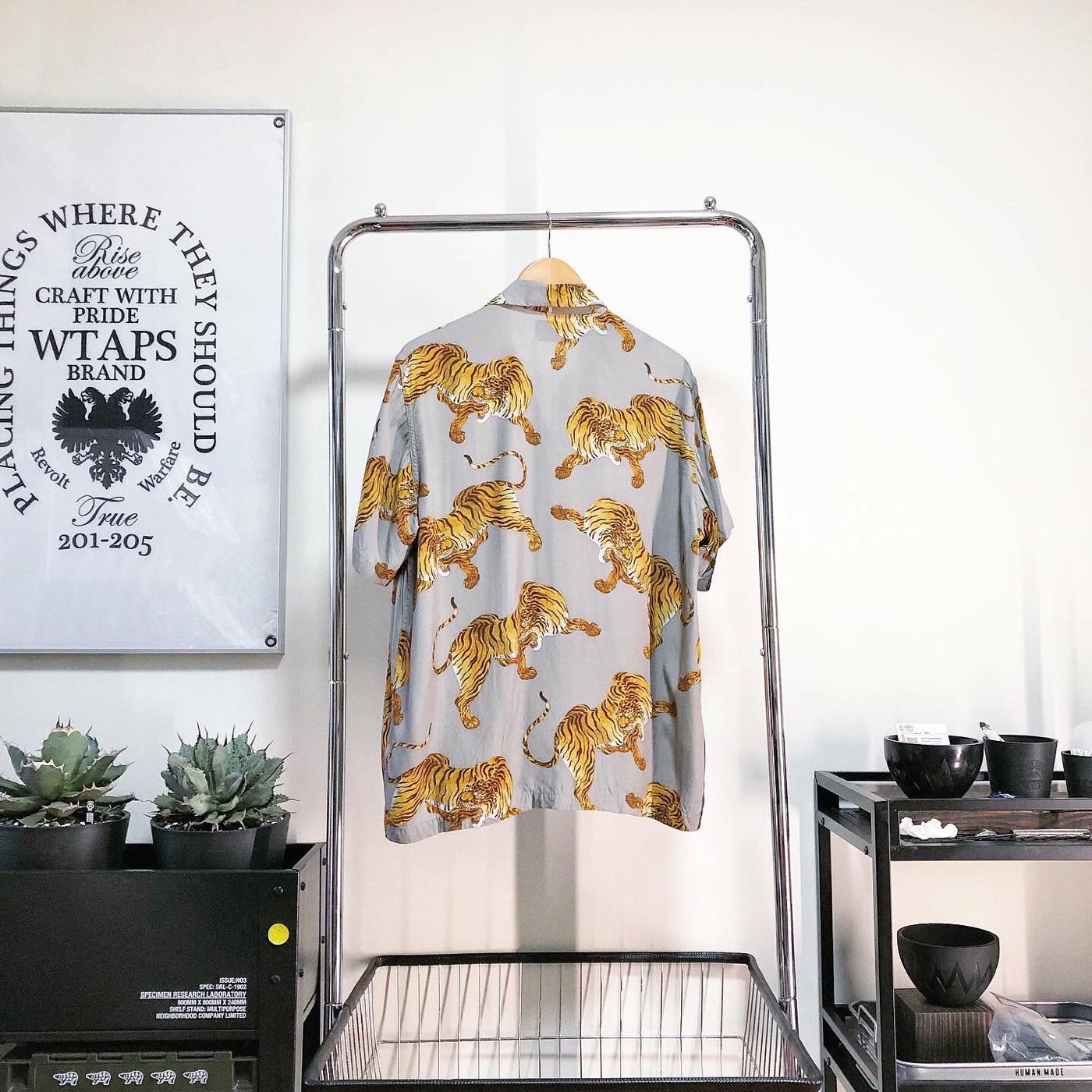 希望商店】WACKO MARIA HAWAIIAN SHIRT 20AW 天國東京浮世繪老虎襯衫