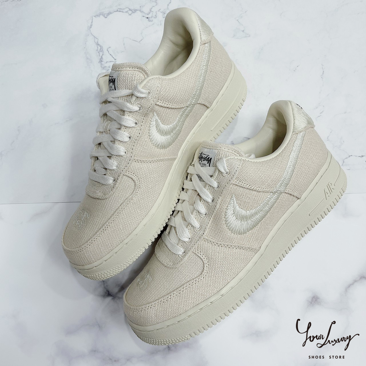 Luxury】Stussy x Nike Air Force 1 Low 米白空軍一號奶茶色聯名限量