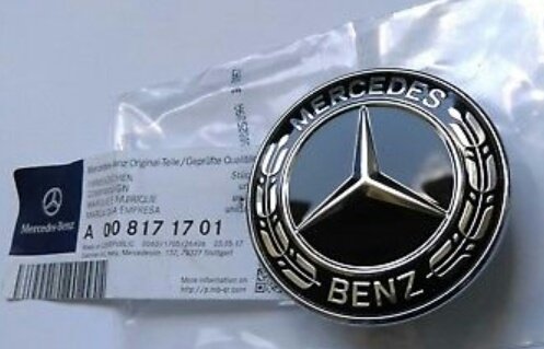 BENZ 原廠 立標 改 平標 LOGO 馬克 標誌 車頭標 引擎蓋 廠徽 黑色款