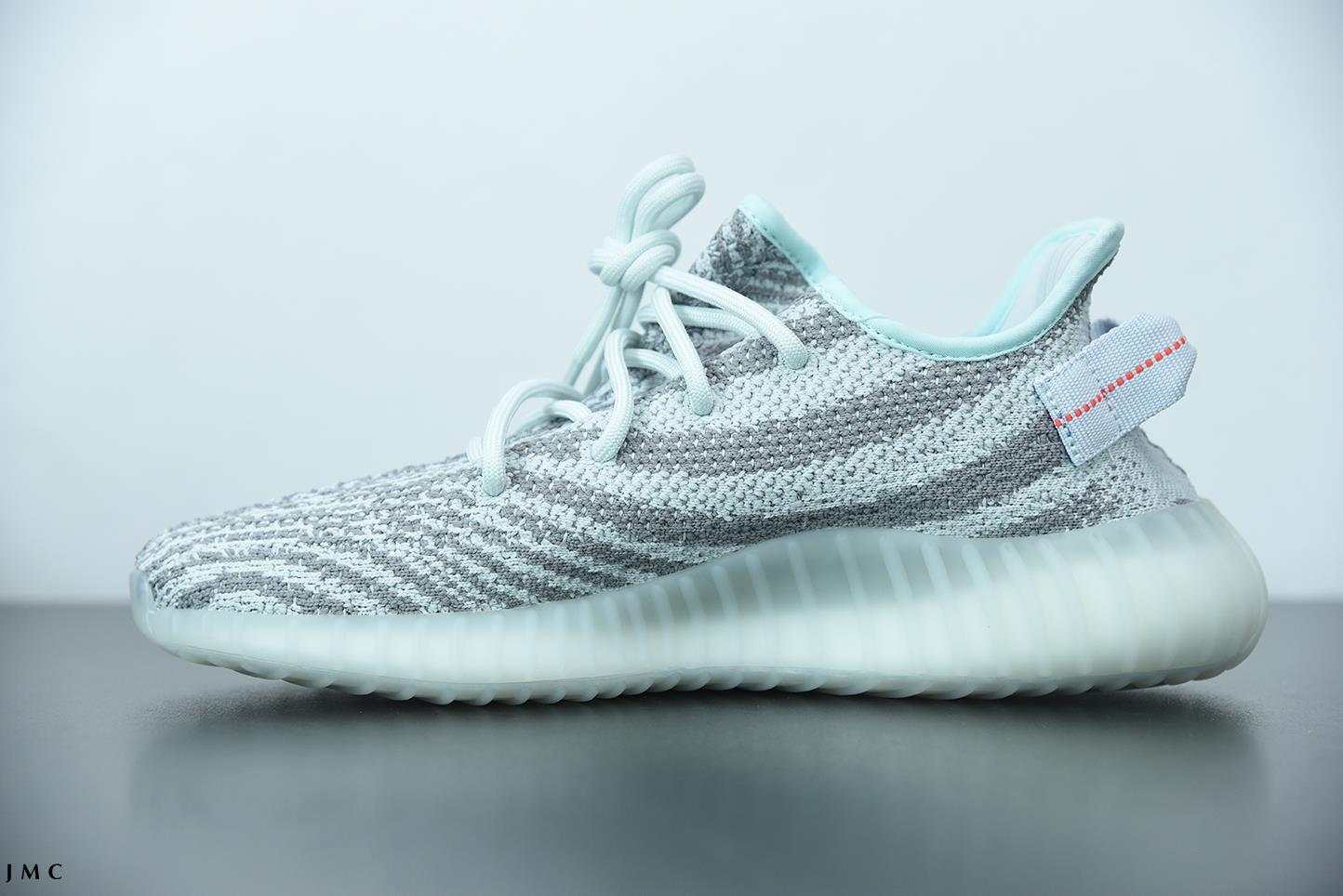 ADIDAS YEEZY BOOST 350 V2 BLUE TINT 冰藍斑馬慢跑鞋男鞋B37571