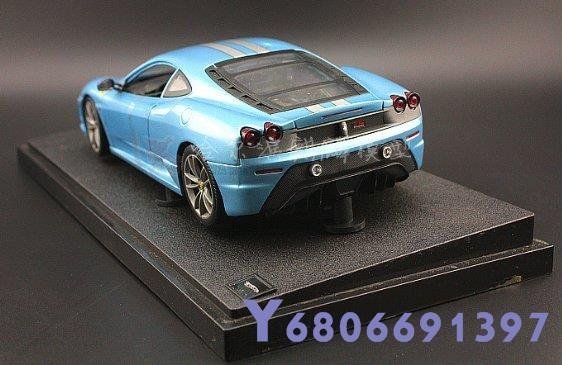 現貨熱銷-易車汽配 Ferrari 1:18汽車模型 Ferrari法拉利F430 Scuderia跑車F430SC藍