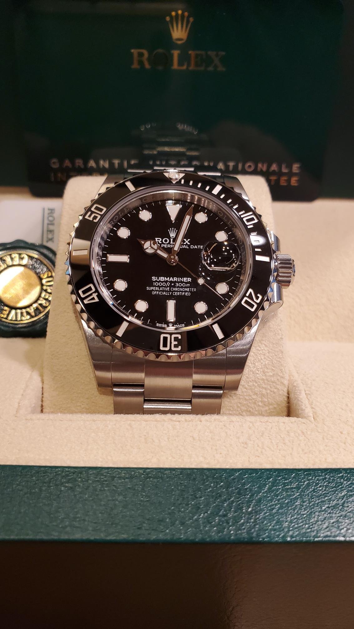 （已交流）2022/1保卡 原廠全膜 Rolex 126610LN SUBMARINER 黑水鬼 日期 41MM