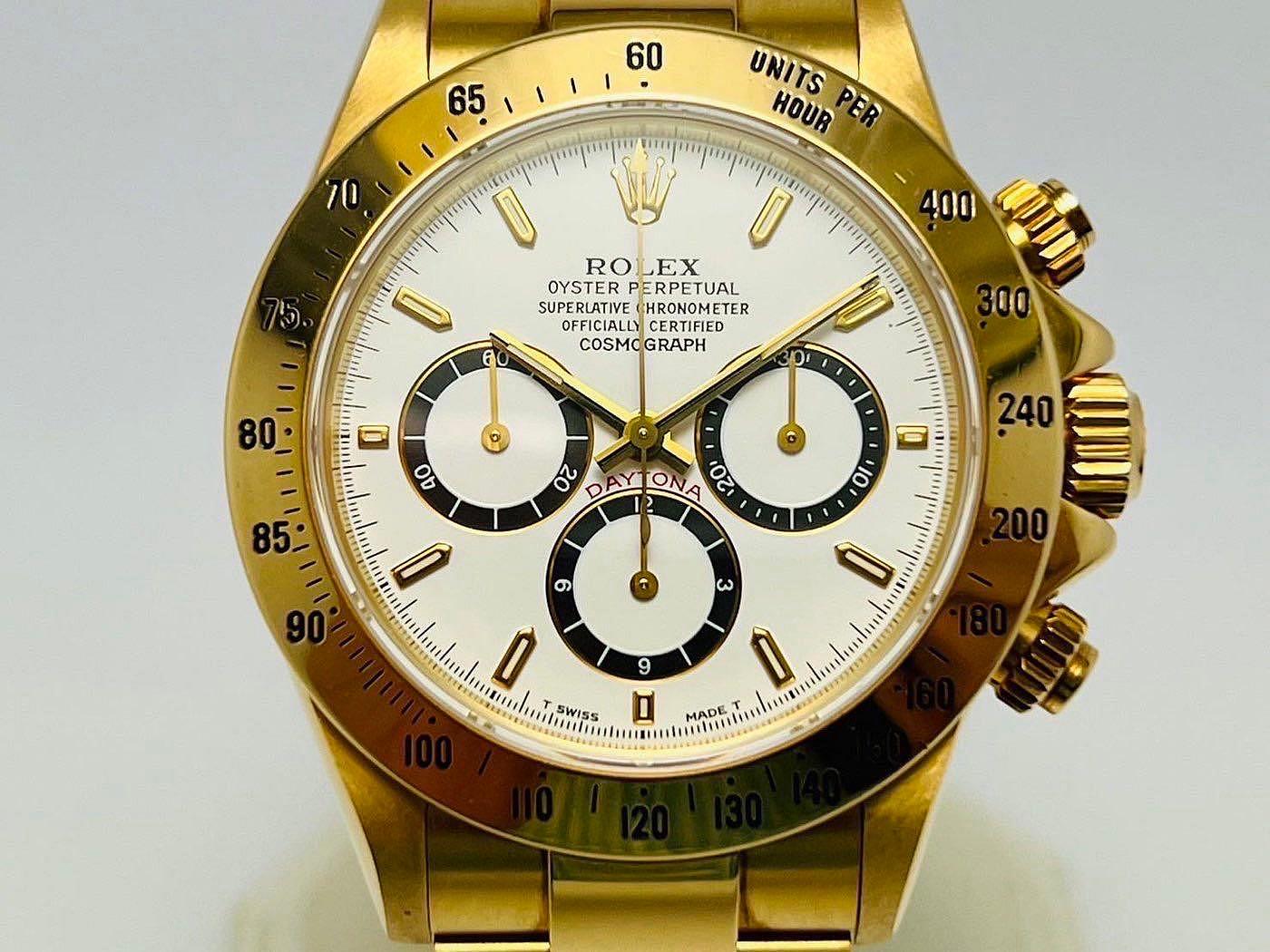 【黃忠政名錶】 Rolex 16528 Daytona “白色瓷漆面”40mm X字序號 錶帶挺長 外觀已整理如新 附原廠國際服務保證卡及錶盒