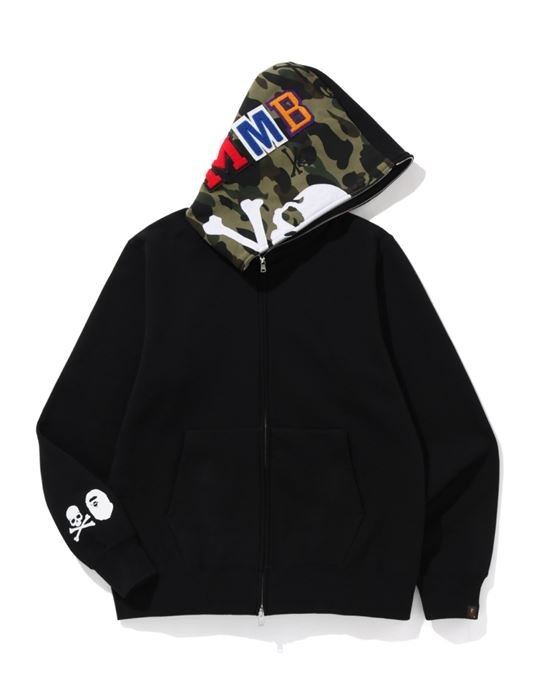 日貨代購CITY】MASTERMIND MMJ VS BAPE FULL ZIP HOODIE 鯊魚外套2色