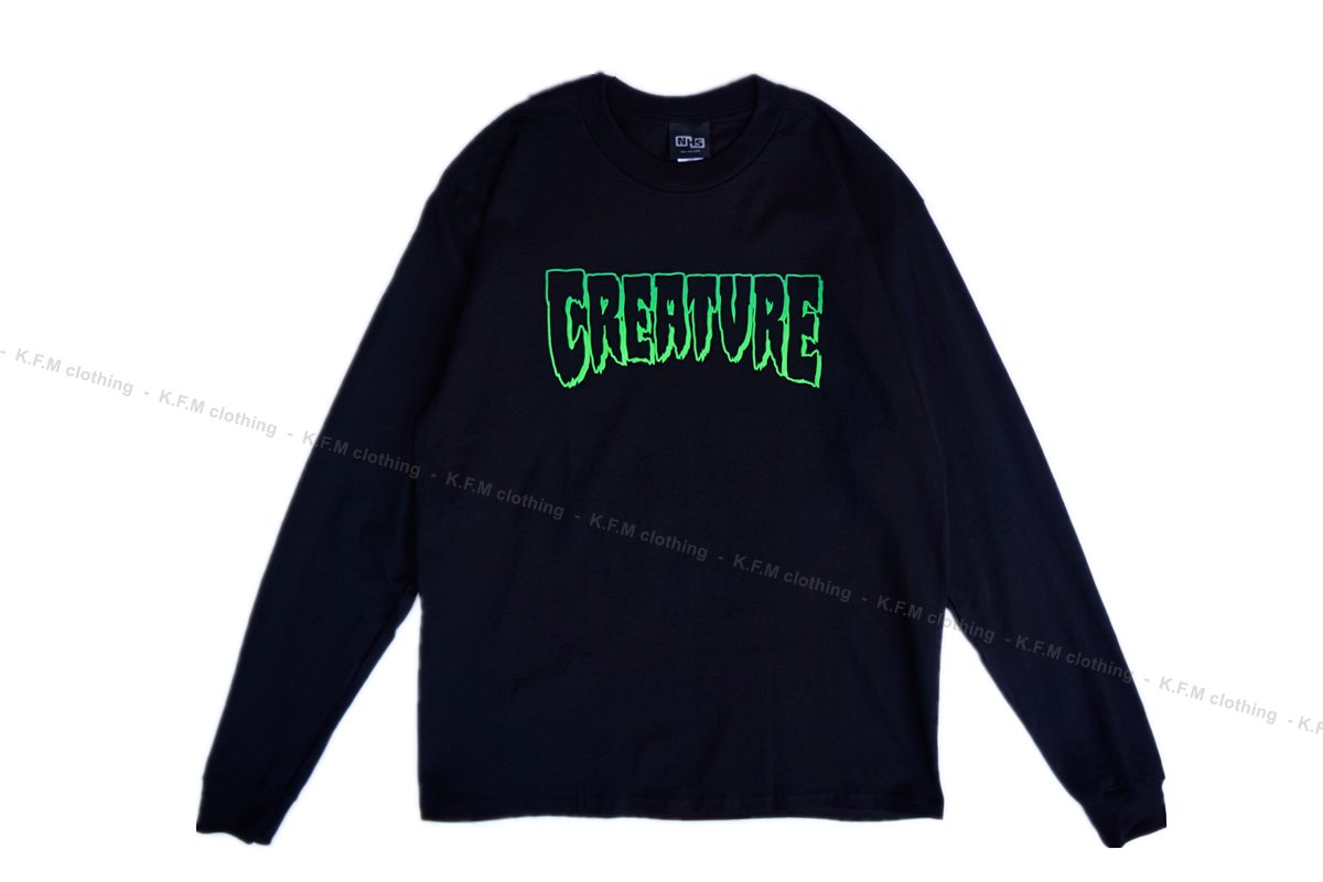 K.F.M 】CREATURE Logo Outline L/S Tee 經典滑板老牌美國圓筒Tee 薄