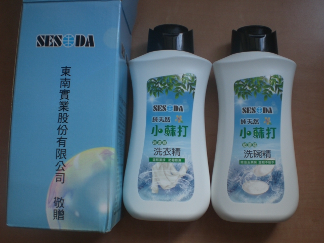 股東會紀念品 ~ 111東鹼 純天然小蘇打 洗碗精 300ml +純天然小蘇打 濃縮洗衣精 300ml ～2025/03