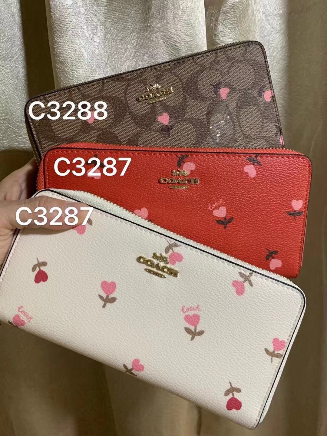 Koala海購 COACH 3287 3288 女士愛心花朵長款錢包 長夾 皮夾 購美國代購Outlet專場 可團購