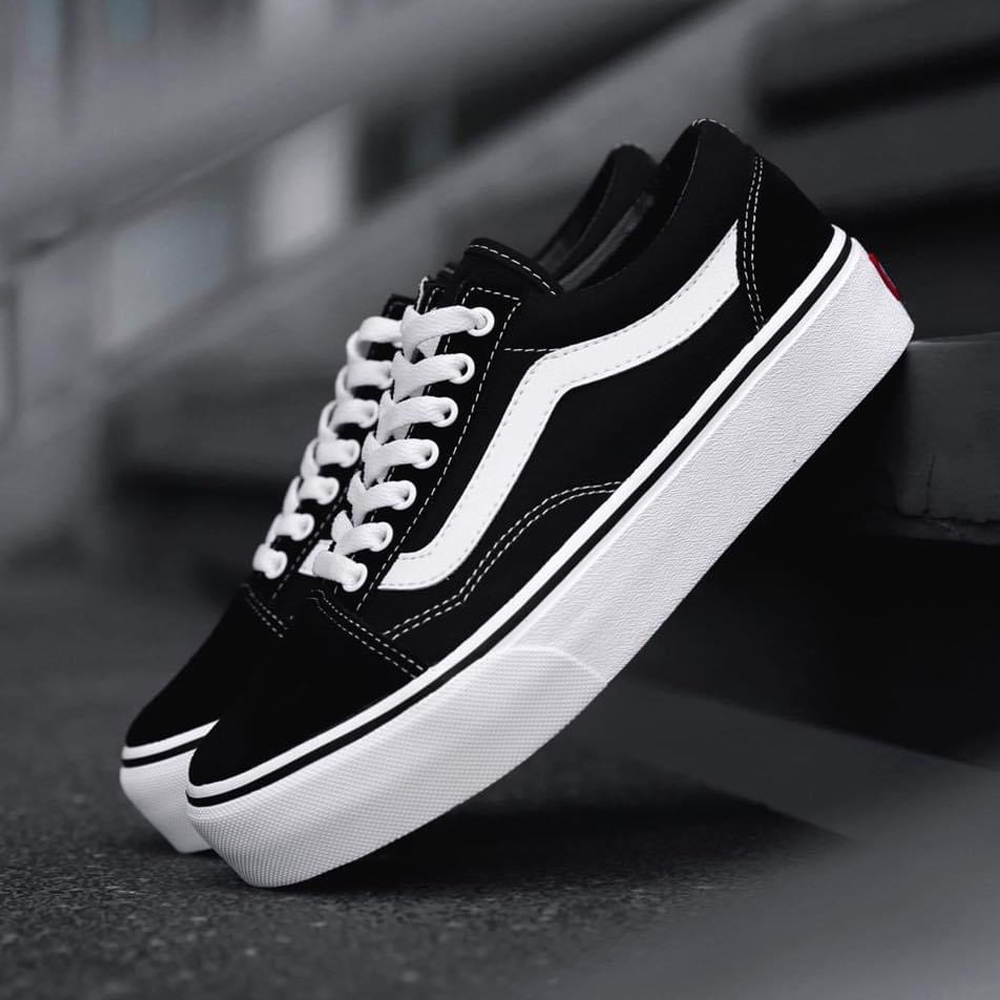 GT】Vans Old Skool DX Plat 黑白女鞋低筒日版增高基本款運動鞋休閒鞋