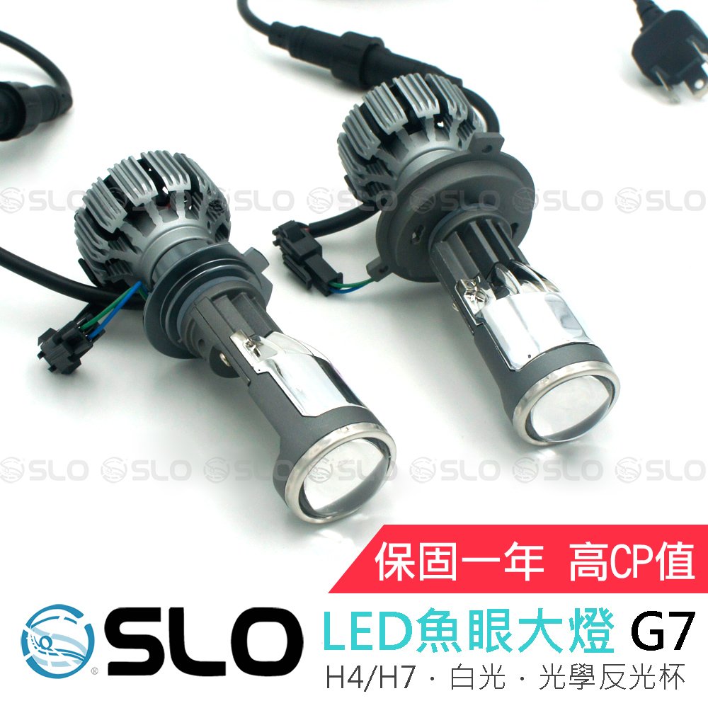 台中潮野車業 SLO G7 HS1 H4 H7 LED 直上免修 小魚眼大燈 JETS 雷霆S FORCE MANY