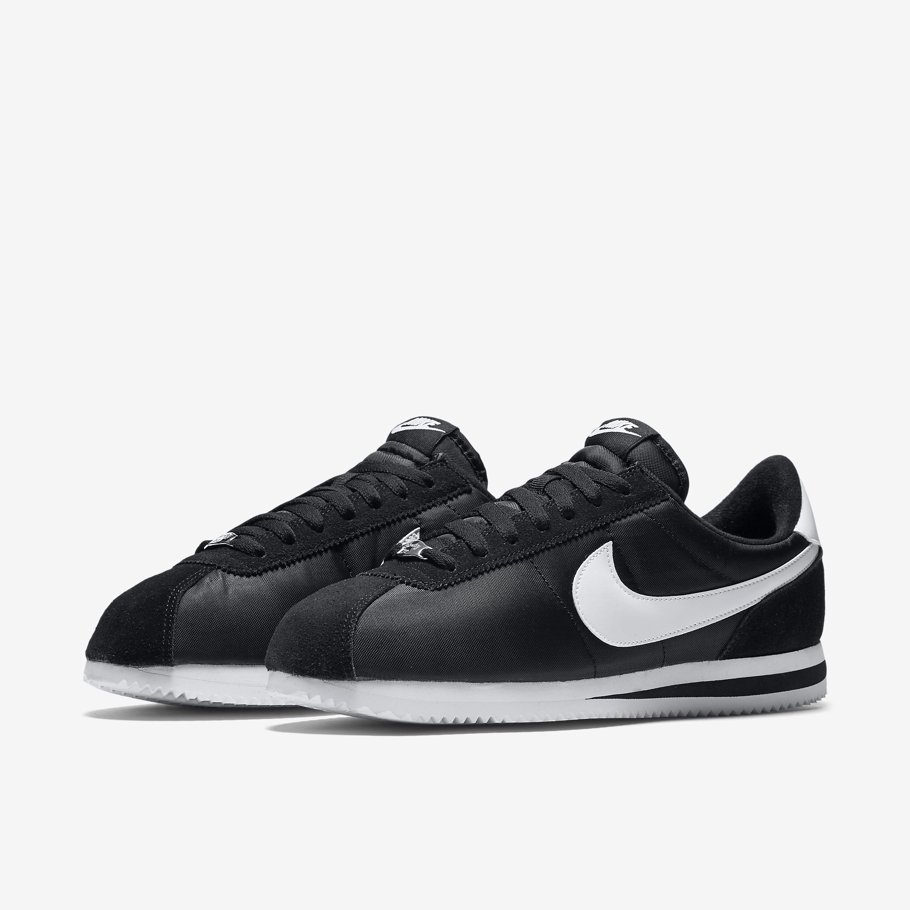 CodE= NIKE CORTEZ BASIC NYLON 阿甘慢跑鞋(黑白) 819720-011 復古男