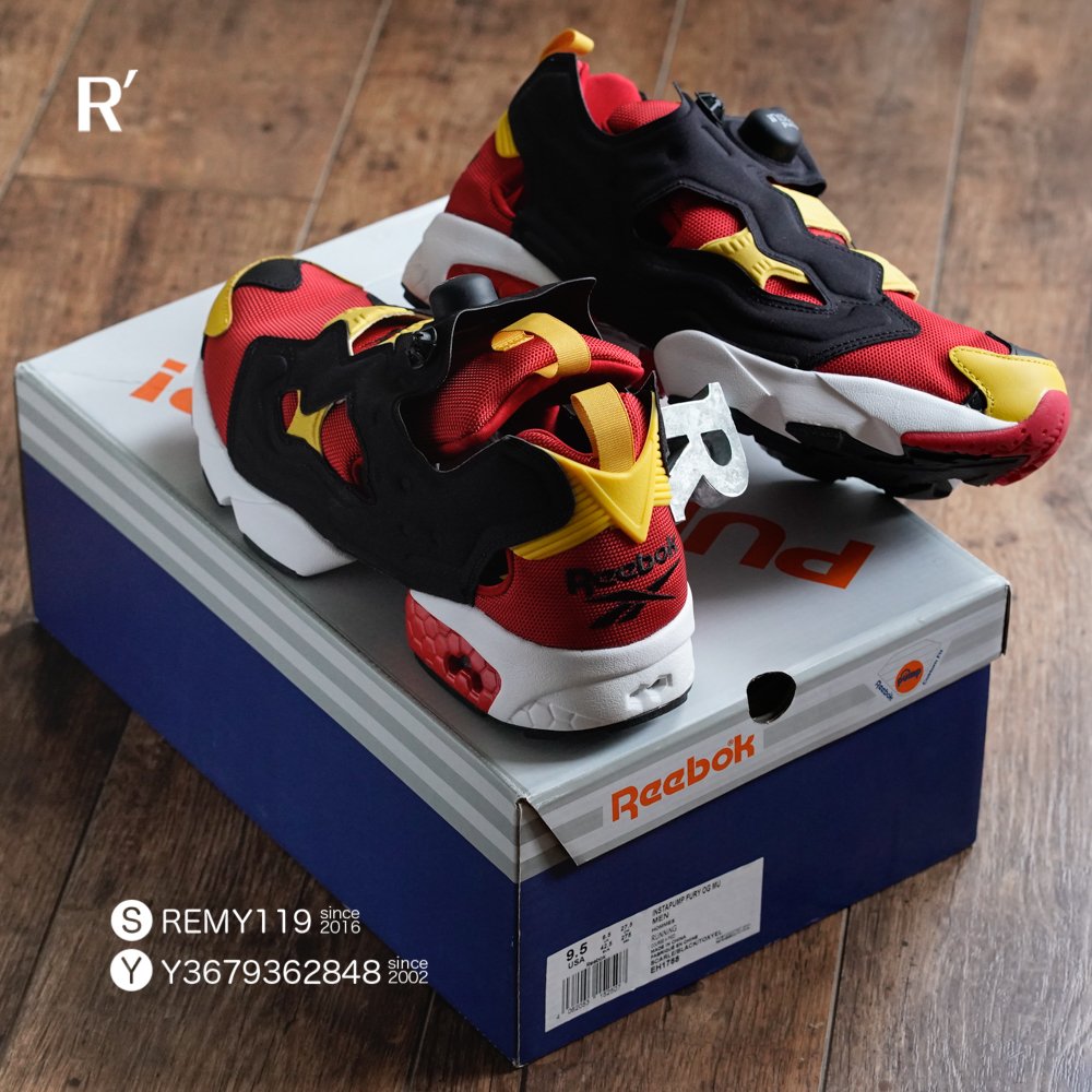 R'代購Reebok INSTAPUMP FURY OG MU PUMP 紅黃黑1997 九七香港回歸