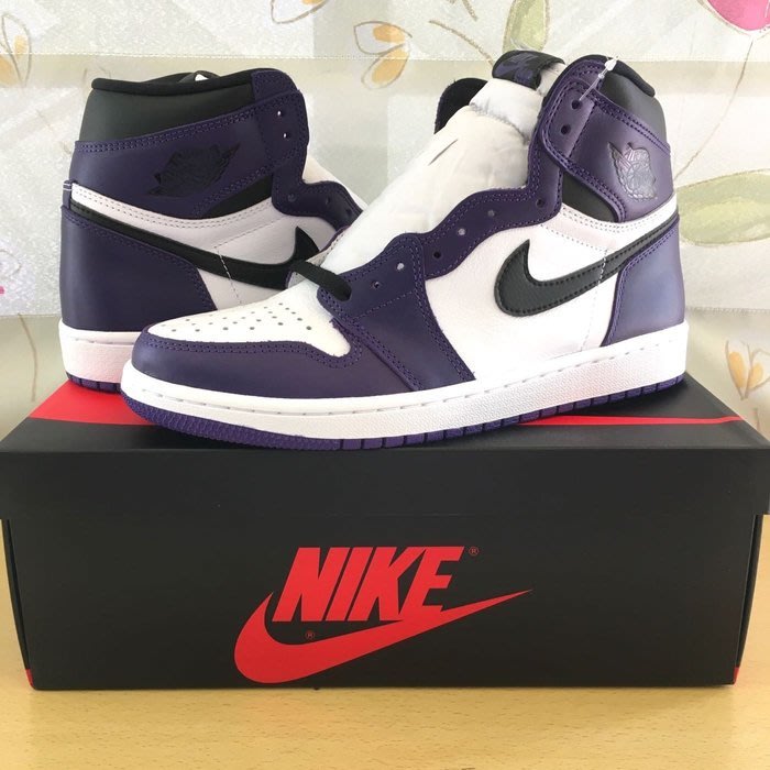 現貨優惠】NIKE AIR JORDAN 1 OG COURT PURPLE 白紫555088-500 US8.5