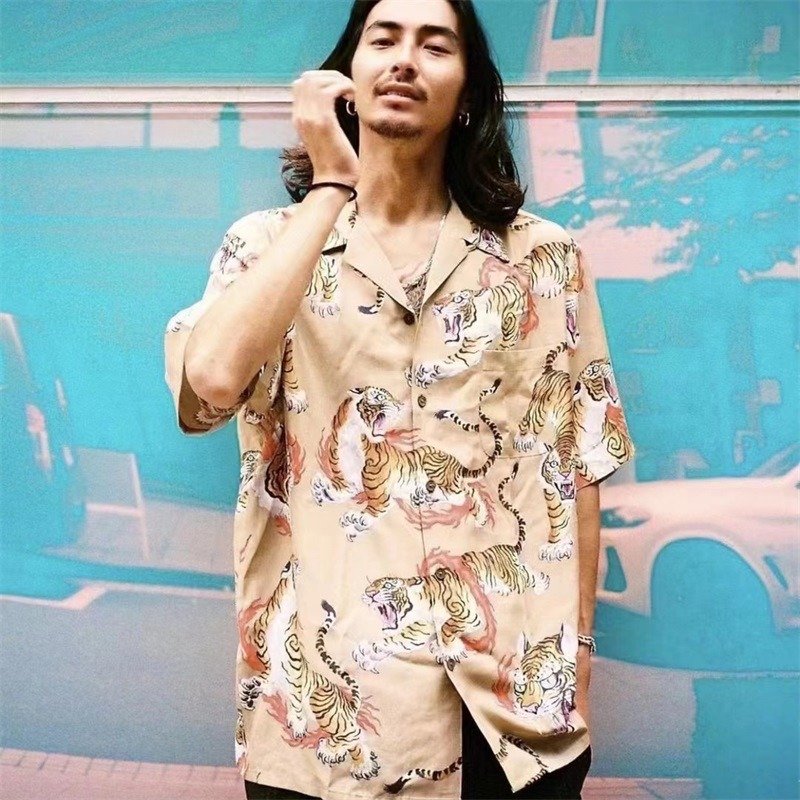 希望商店】WACKO MARIA TIM LEHI SHIRT 22SS 阪急限定老虎火圈夏威夷短