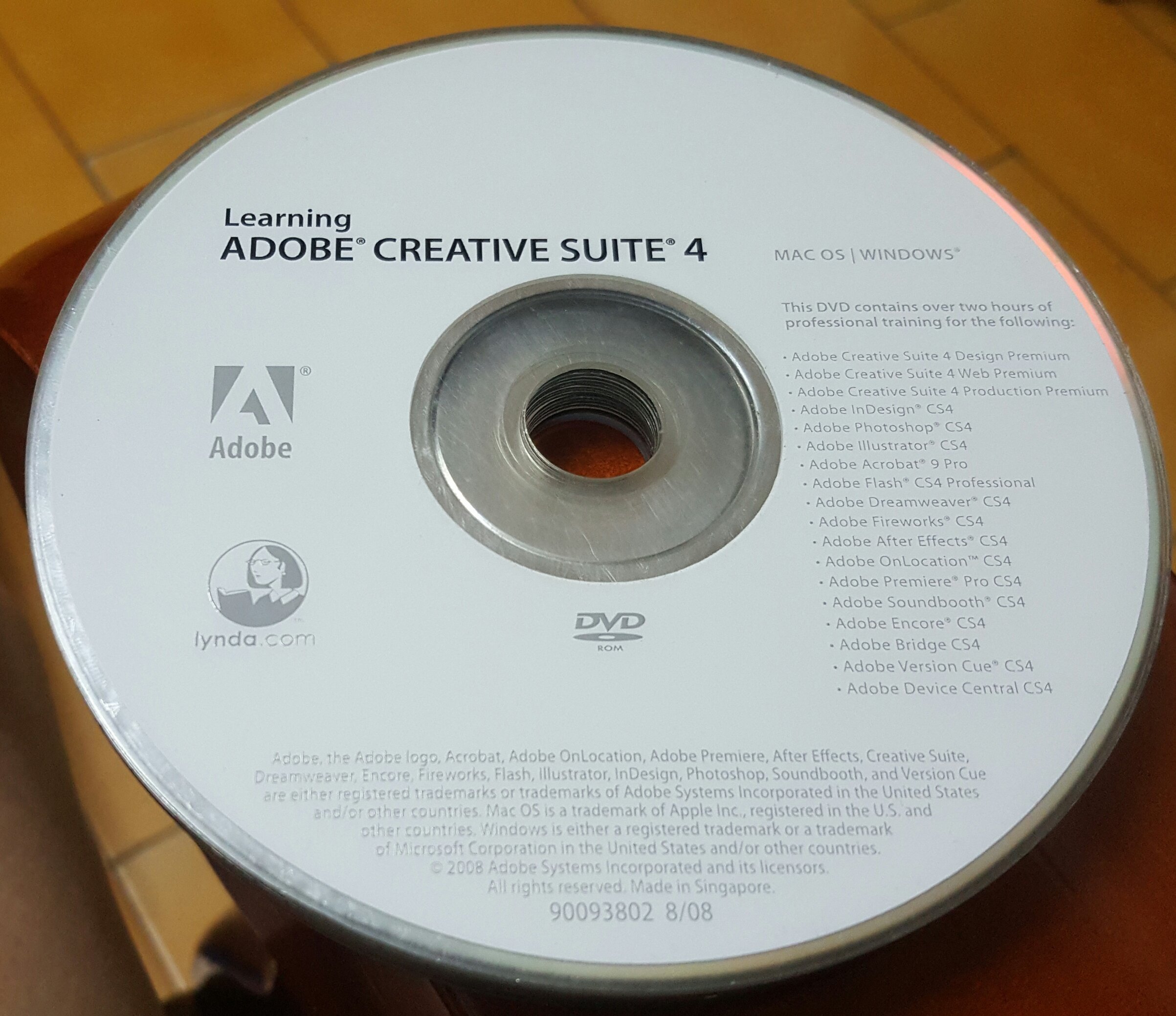 ADOBE CS4 CREATIVE SUITE 4 DESIGN STANDARD--4CD--沒有序號/2手