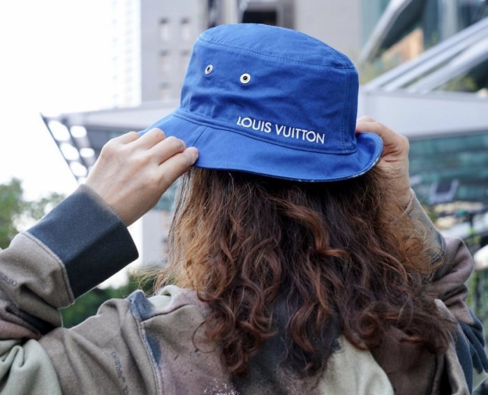 Louis Vuitton Monogram Denim Jacquard Bob Bucket Hat M Blue