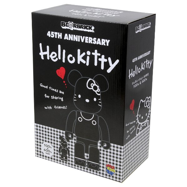 BEETLE BE@RBRICK HELLO KITTY 凱蒂貓45周年80年代黑白熊耳100 400