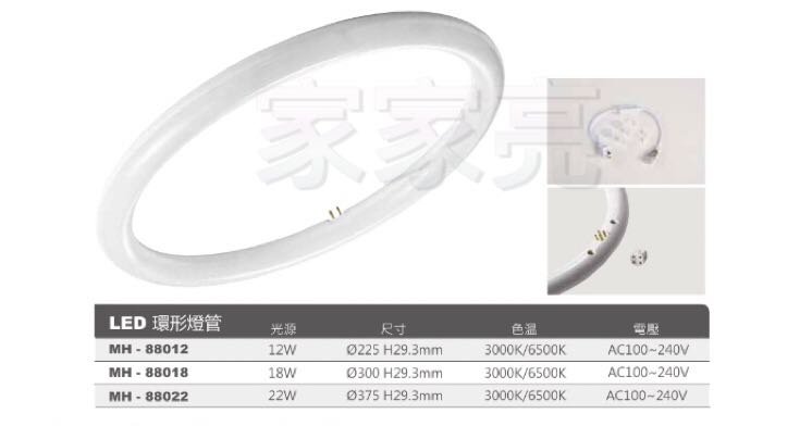 家家亮～MARCH 18W LED 環型燈管 取代傳統32W燈管 白光 圓管 18瓦