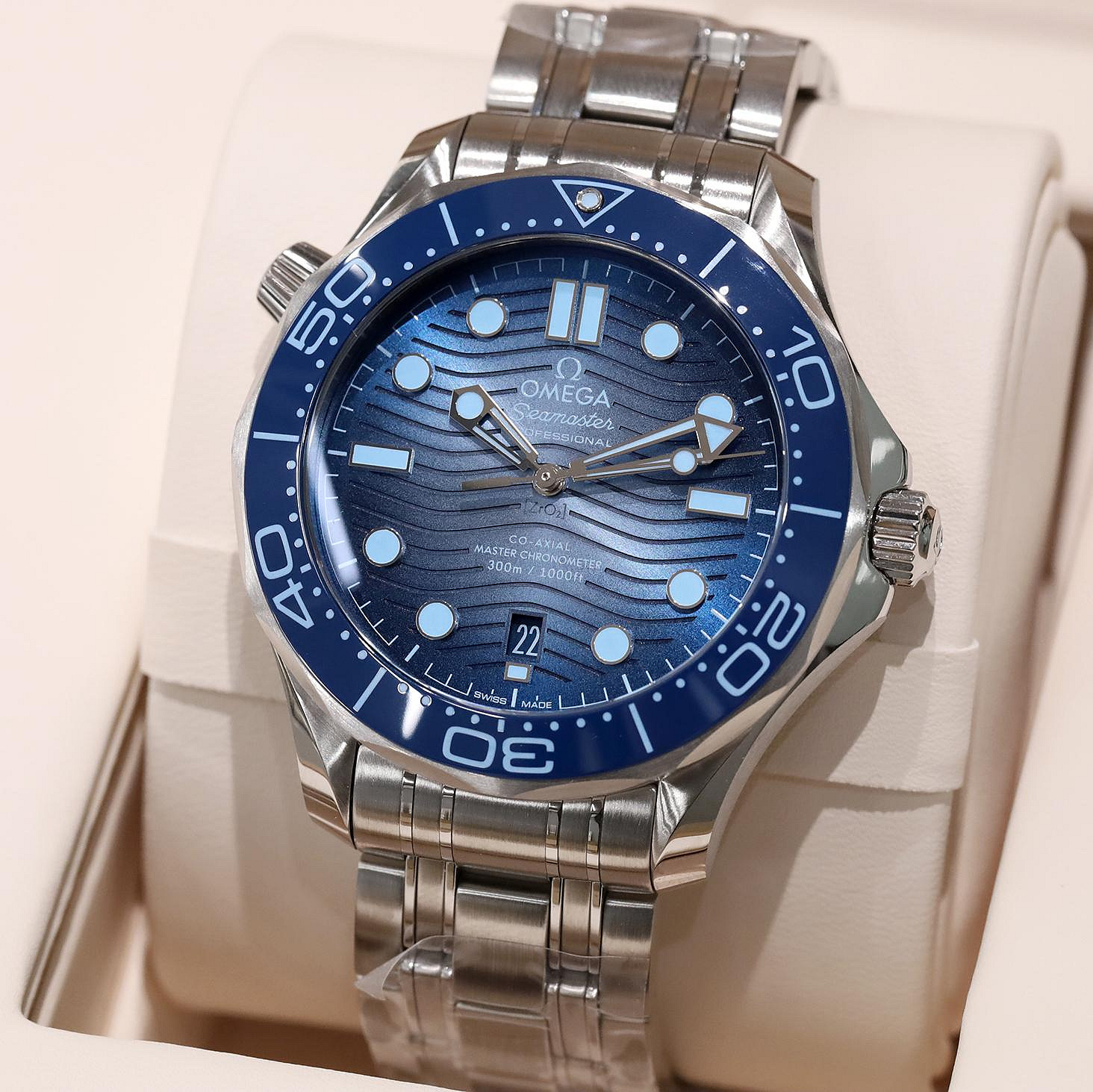 現貨 OMEGA 歐米茄 手錶 機械錶 42mm 藍海馬300 Summer Blue 陶瓷圈 210.30.42.20.03.003