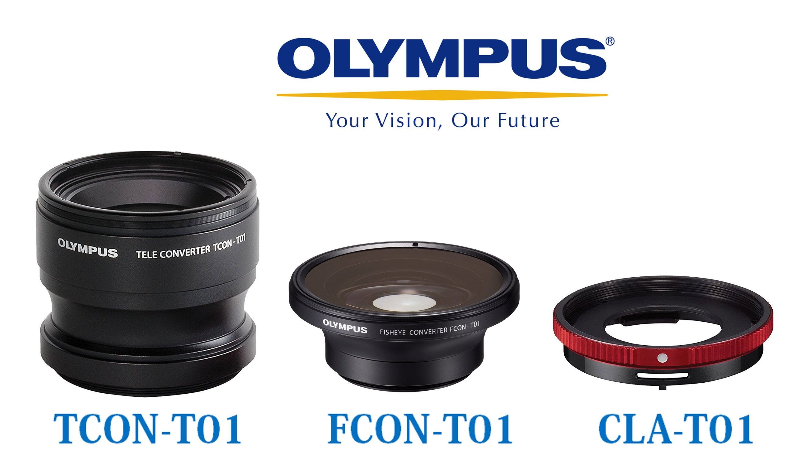 OLYMPUS TCON-T01增距鏡+FCON-T01廣角鏡+CLA-T01鏡TG-5 TG-4 TG-3 相機