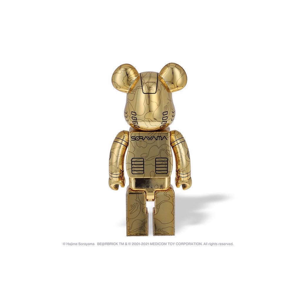 BAPE HAJIME SORAYAMA SHARK BE@RBRICK 100% & 400% SET 空山基金銀