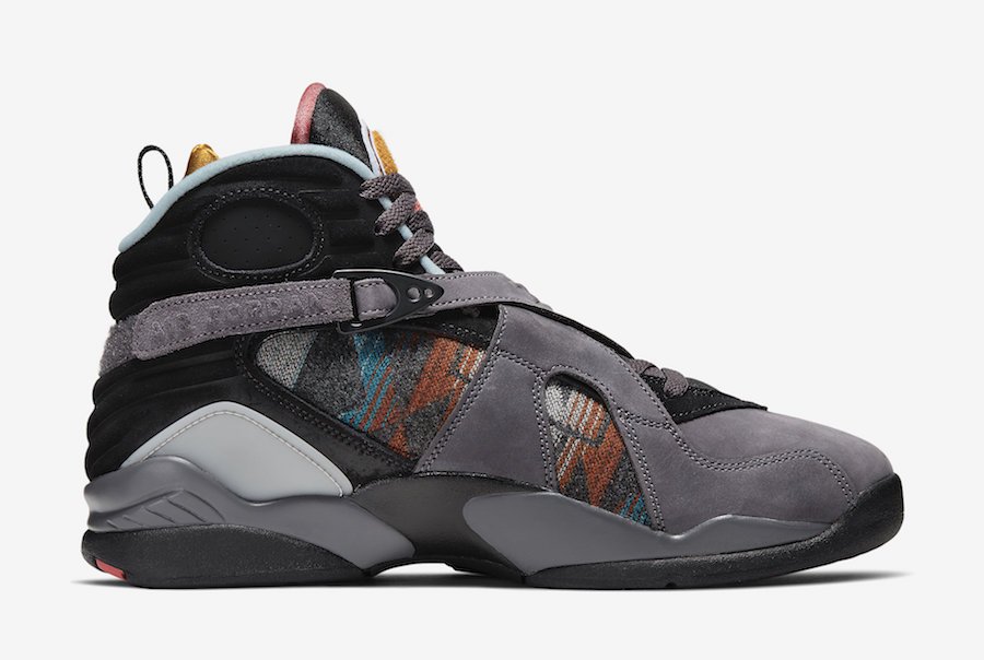 R'代購 Air Jordan 8 N7 Pendleton nike 灰黑橘紅藍 圖騰 名族風 CQ9601-001