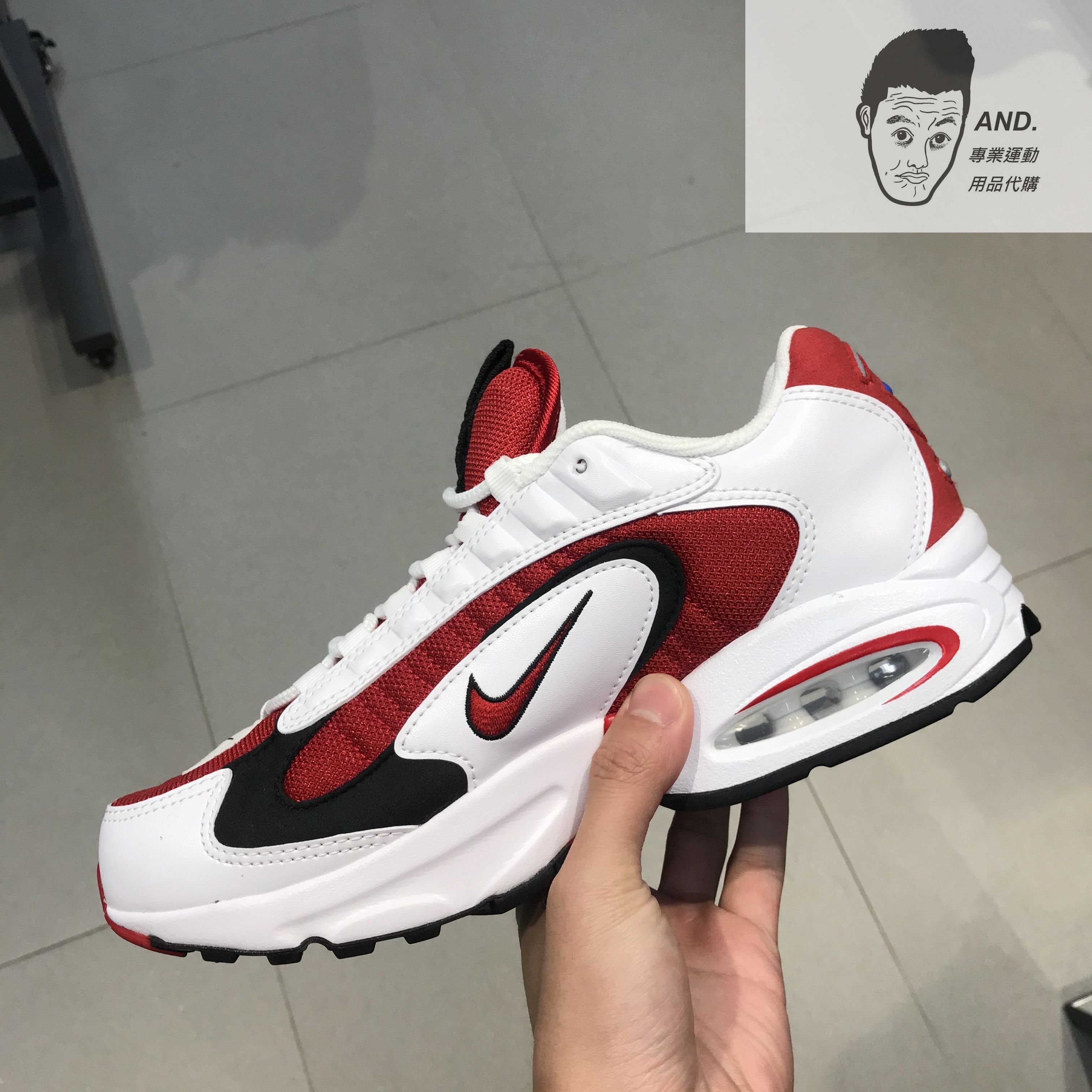 AND.】NIKE AIR MAX TRIAX 96 白紅黑透氣訓練氣墊慢跑運動男款CD2053