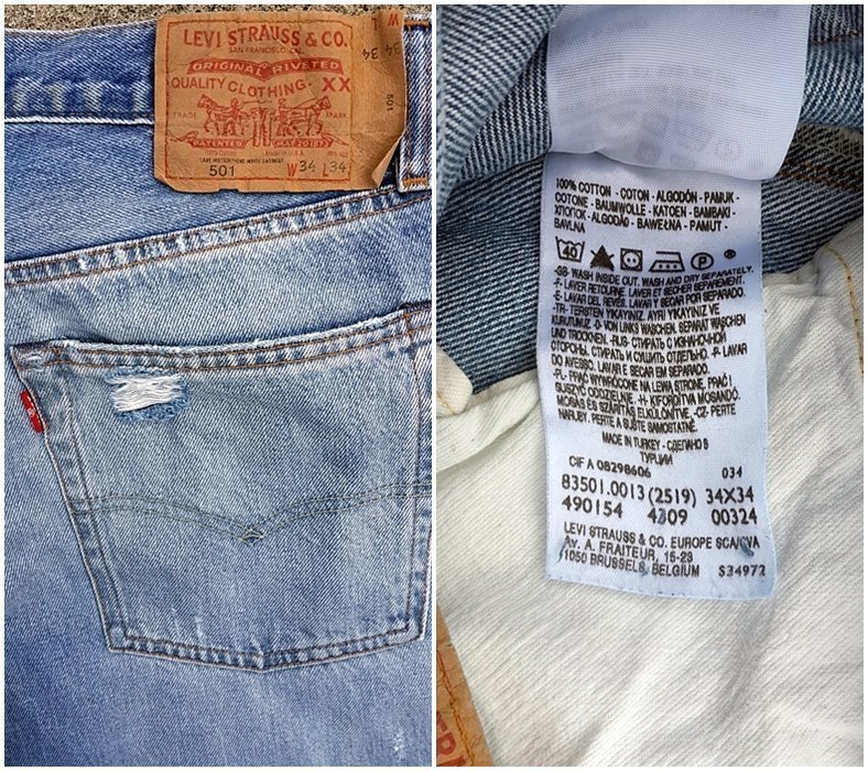 西方不敗全新歐洲版Levi's LVC 501XX 1983年經典直筒牛仔褲83501 布邊