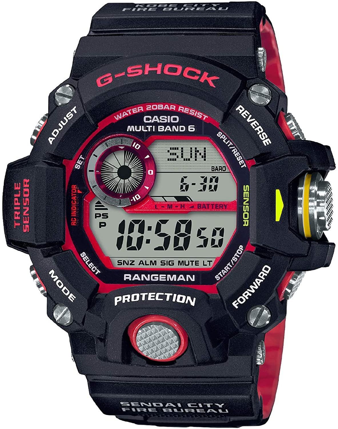 日本正版CASIO 卡西歐G-Shock GW-9400NFST-1AJR 緊急消防援助隊電波錶 