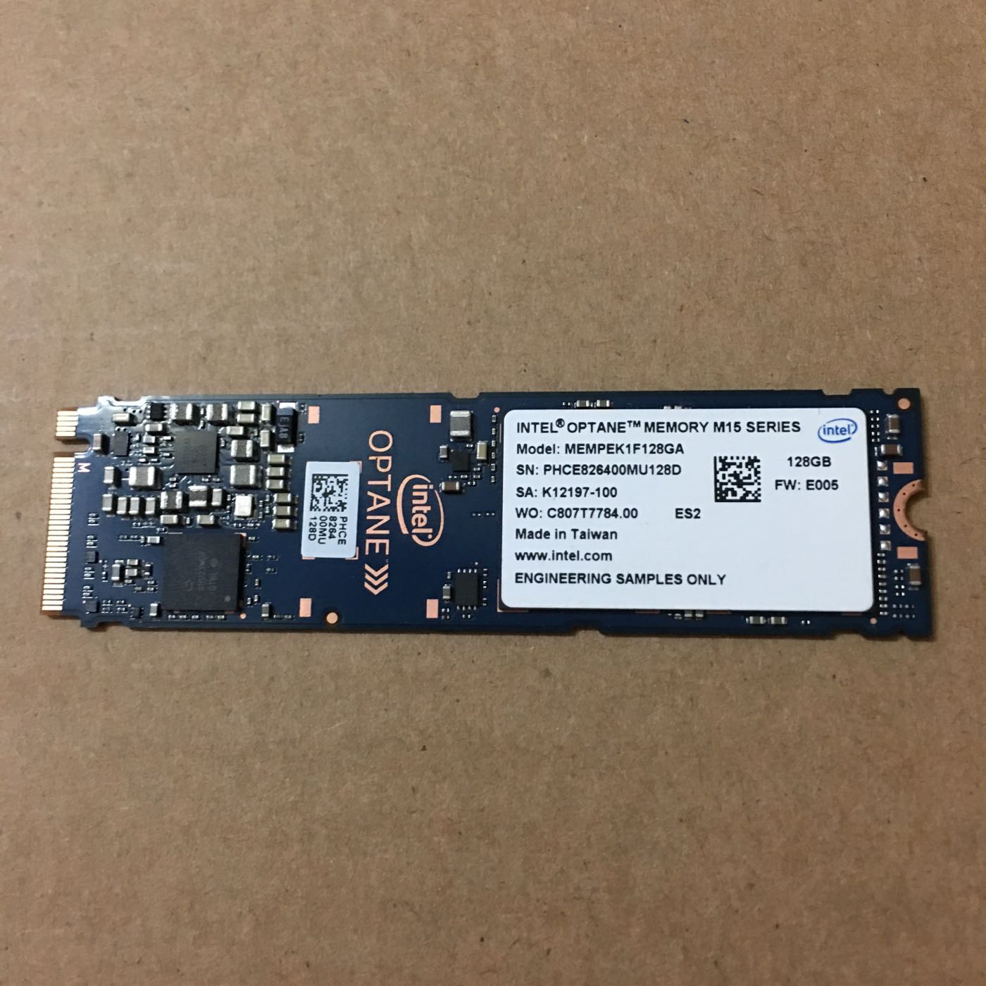 二手Intel M15 Optane 128GB固態硬碟SSD/INTEL OPTANE MEMORY 128g M.2 PCIe 硬碟加速神器拆機良品台北面交