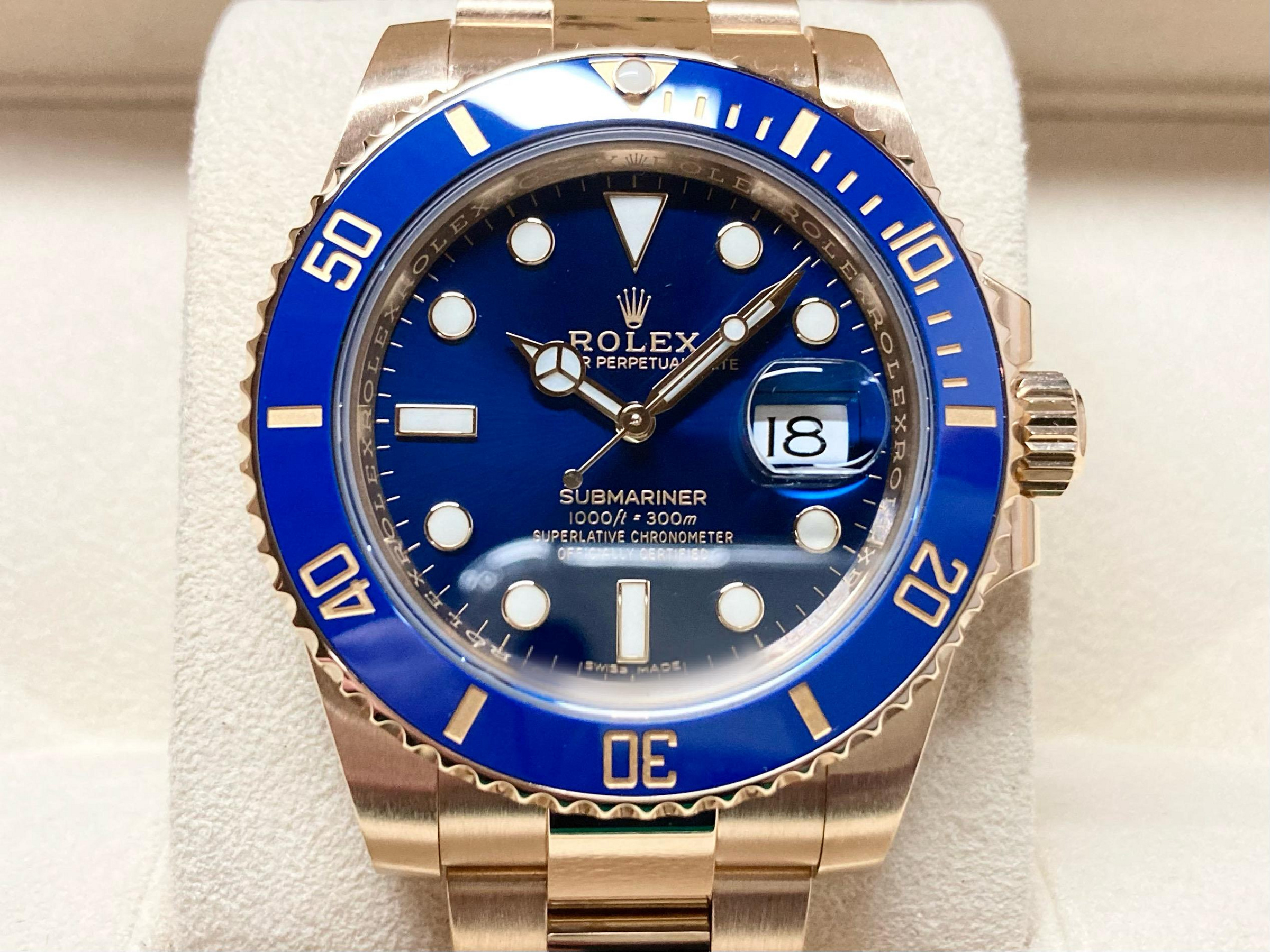 【玩錶交流】已使用品現貨 ROLEX 116618 LB 116618LB Submariner 全金藍水鬼 40mm 2019年保卡