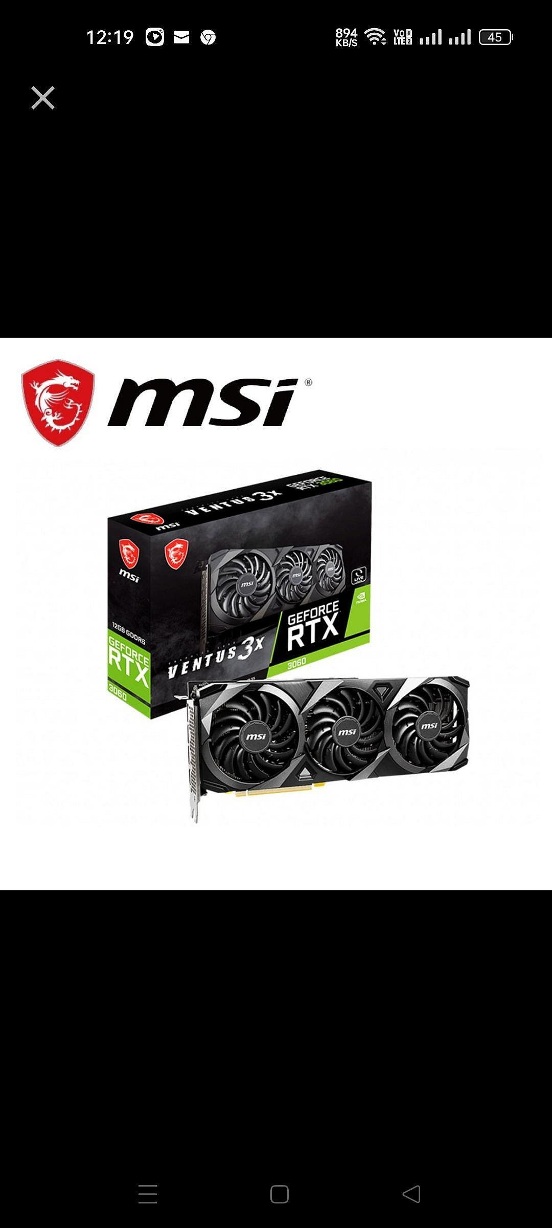 微星 MSI RTX 3060 VENTUS 3X 12G OC 顯示卡