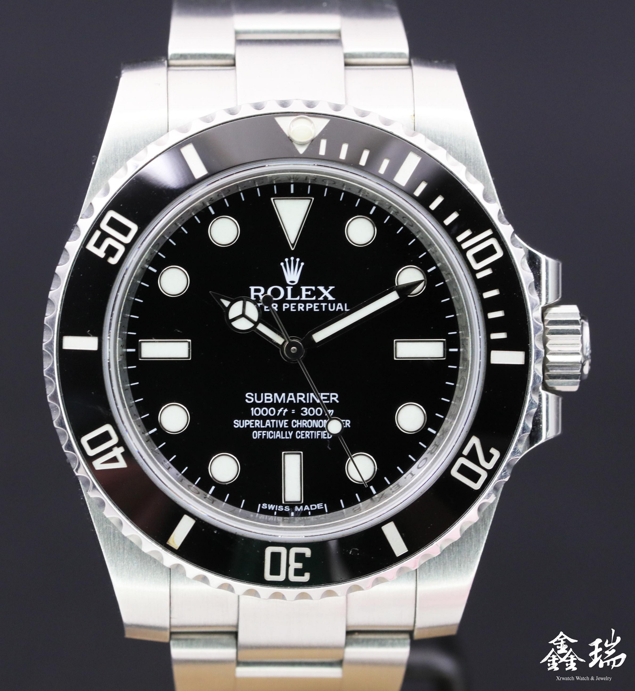 【鑫瑞鐘錶】Rolex 勞力士 Submariner 114060 無日期 黑水鬼 不鏽鋼 40mm 盒單全