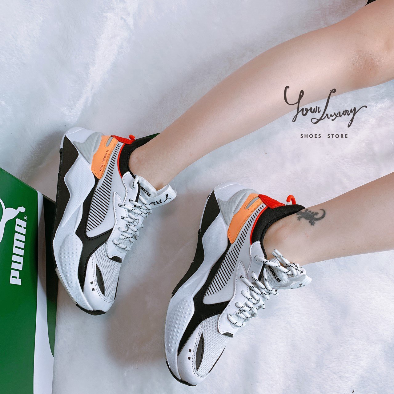 Luxury 現貨puma Rs X 老爹復古休閒男女鞋黑黑白玫瑰金橘藍限定泫雅款韓國正品 Yahoo奇摩拍賣