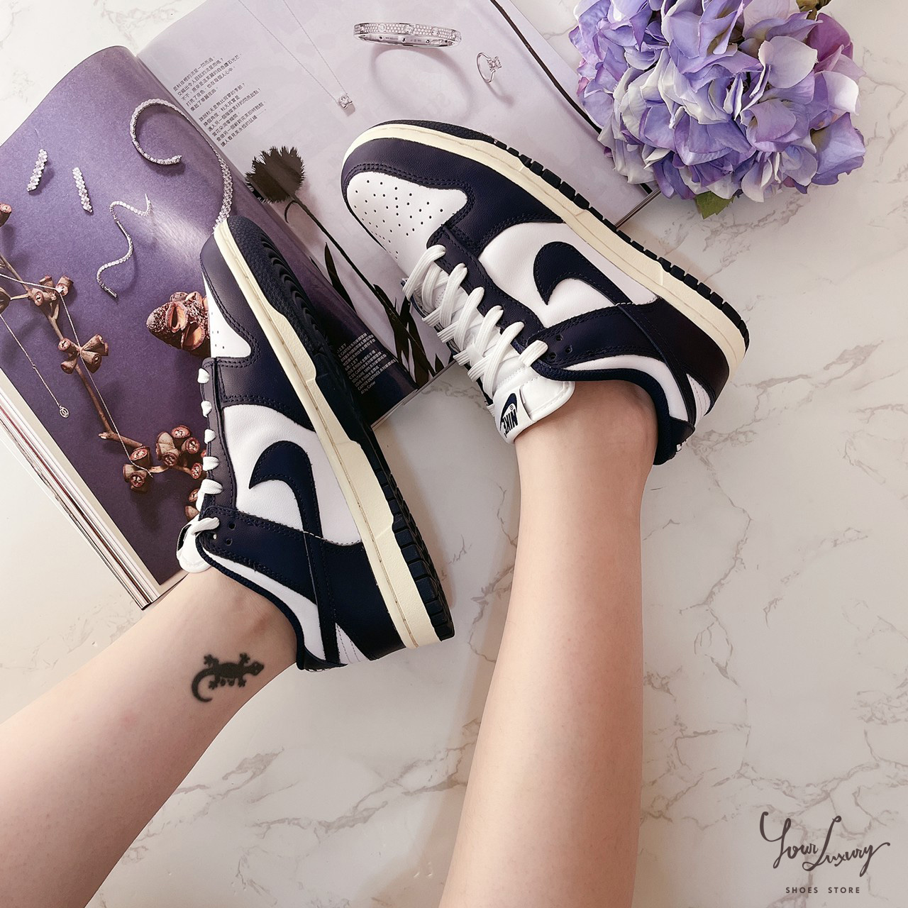 Luxury】日本NIKE Wmns Dunk Low Vintage Navy 深藍奶油底DD1503-115