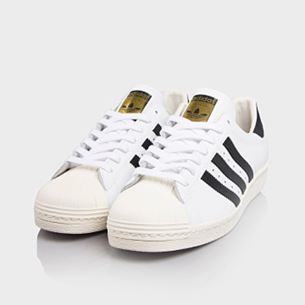 現貨特價】Adidas Superstar 80s 白黑皮革金標薄鞋舌奶油底G61070 現貨