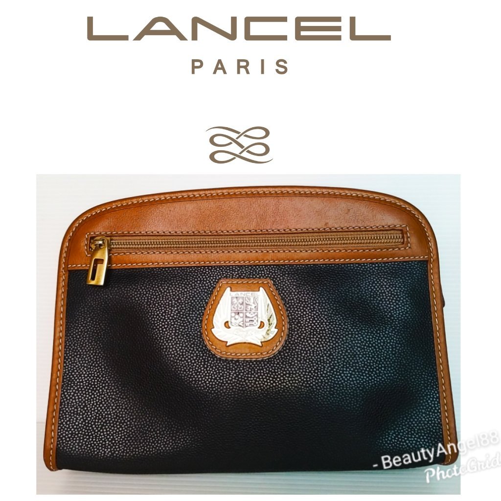 近新lancel 法國製蘭姿手拿包手提包隨身包女包宴會包4 1元起標中性款男手包有lv Yahoo奇摩拍賣