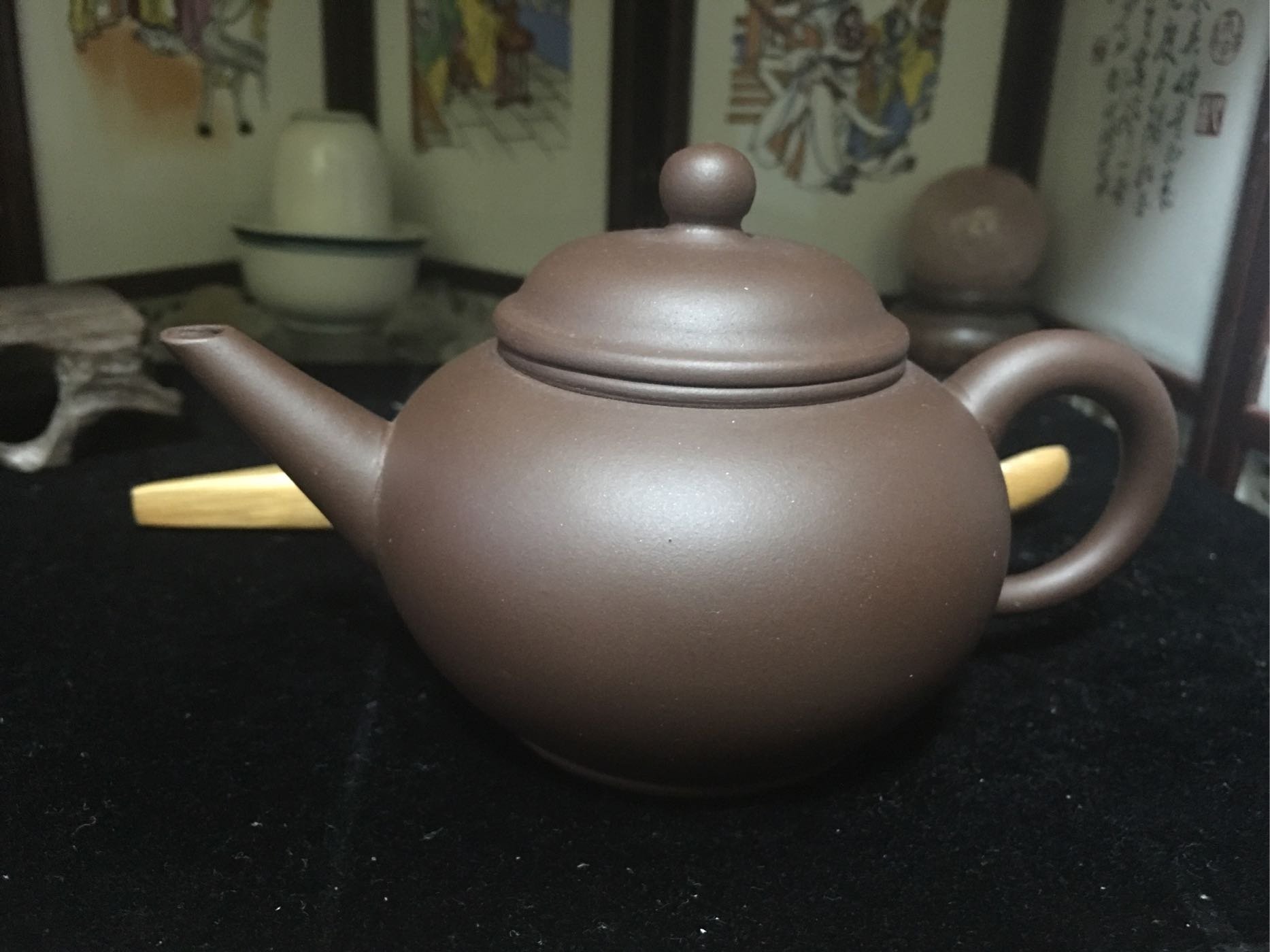 典藏*紫砂精彫*桃枝壺】茶壺 茶道具 超美品 中国古美術 容量：450cc-