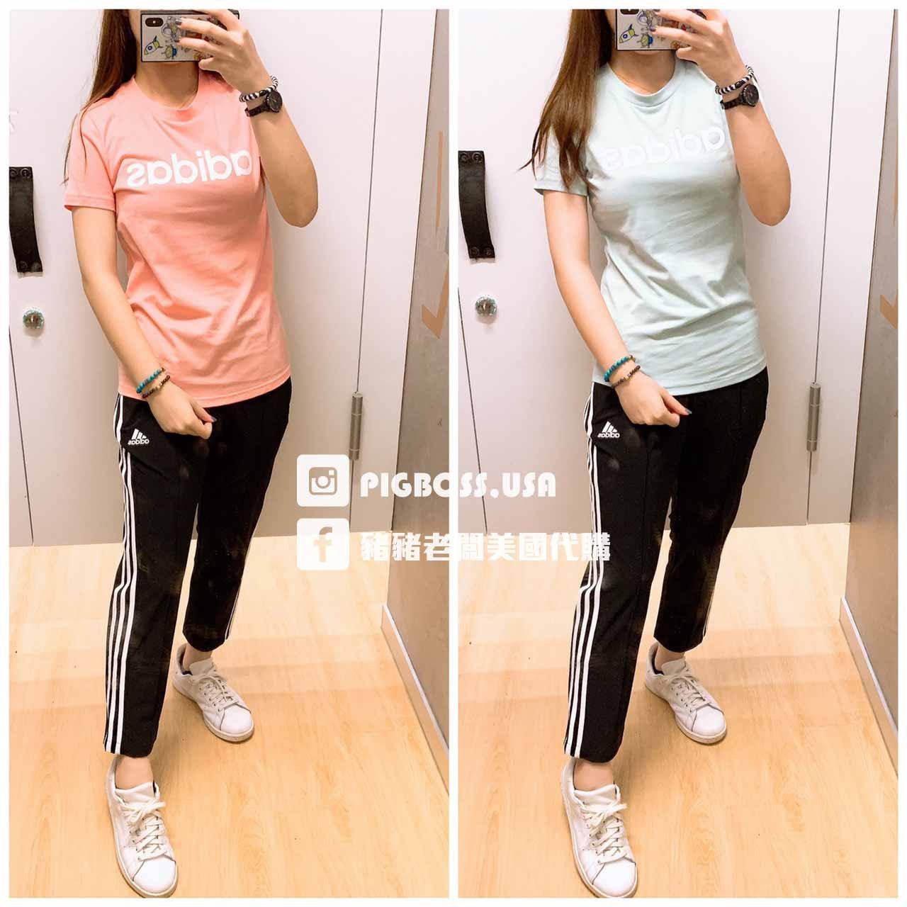 【豬豬老闆】ADIDAS ESSENTIALS 短袖 短T 撞色 休閒 運動 女款 粉 FM6423 綠 FM6424