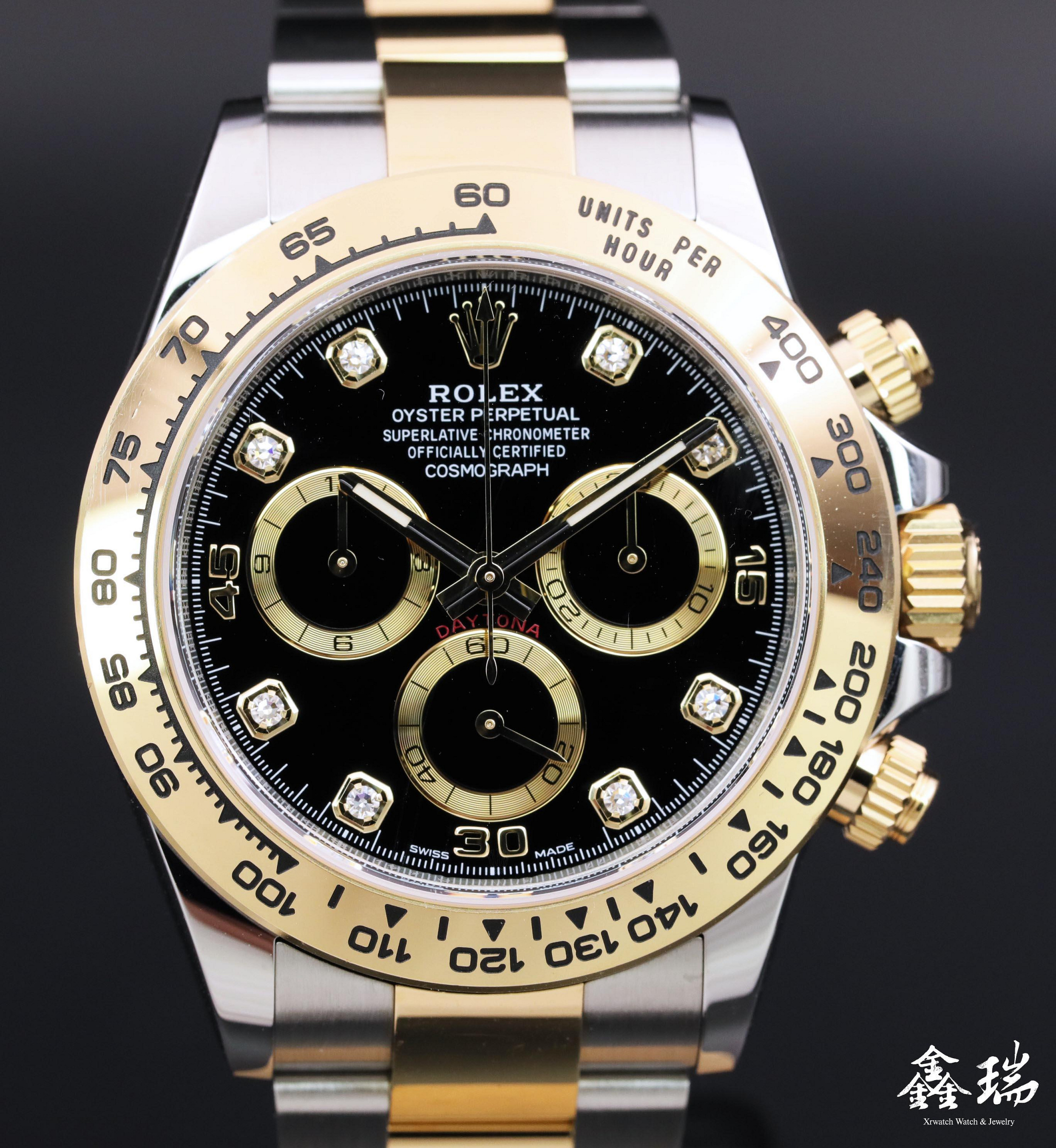 【鑫瑞鐘錶】ROLEX 勞力士 Daytona 116503G 116503 迪通拿 半金 黑色鑽面 40mm 盒單全